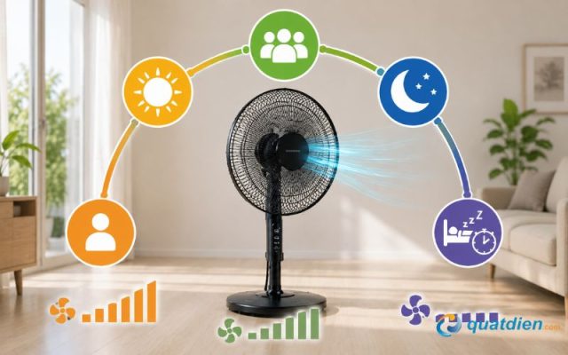 Điều chỉnh mức gió đúng cách giúp tiết kiệm điện hiệu quả