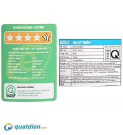 Nhãn năng lượng quạt trần AC ACF03D665