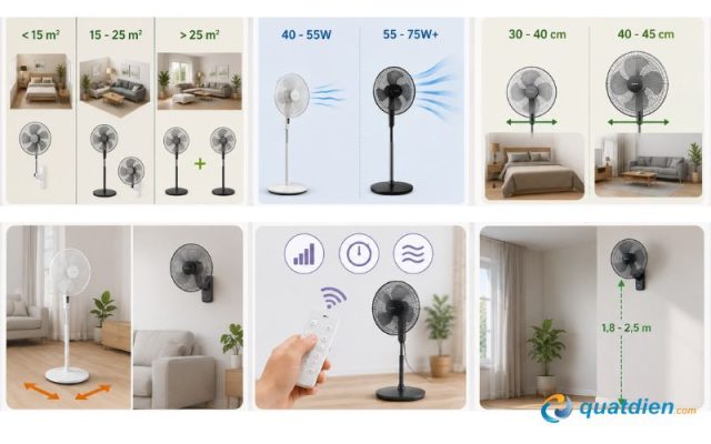 Những lưu ý cần nắm khi mua quạt điện