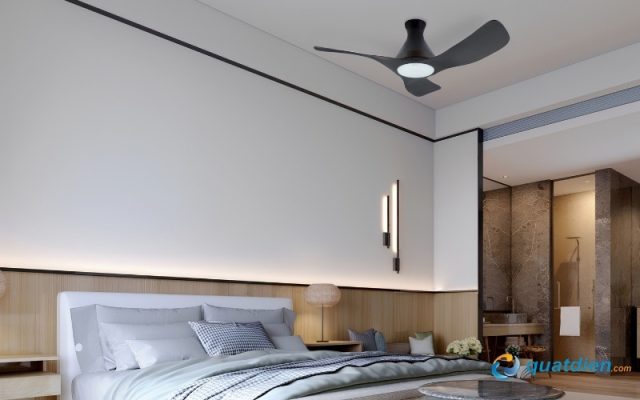 Quạt trần Panasonic F-48DGL có đèn LED điều khiển thông minh cho phòng ngủ