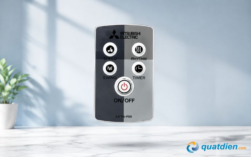 Các nút chức năng cơ bản của remote quạt Mitsubishi