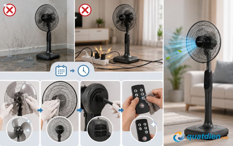 Một số lưu ý giúp quạt Mitsubishi bền hơn