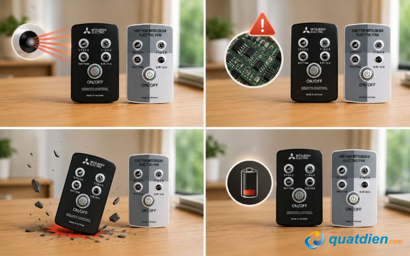 Nguyên nhân remote không nhận tín hiệu