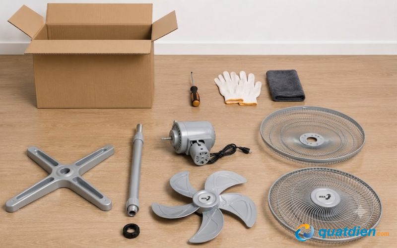 Chuẩn bị trước khi thực hiện lắp quạt Asia 5 cánh
