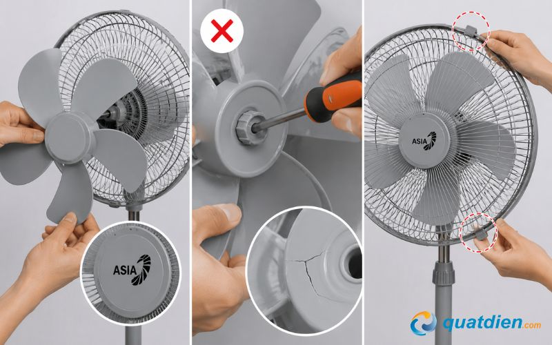 Những lưu ý quan trọng khi lắp quạt Asia 5 cánh