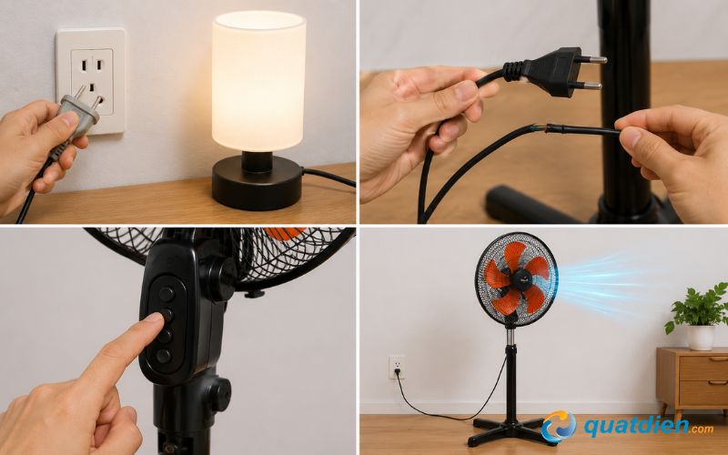 Cách sửa quạt Asia không quay do mất nguồn điện