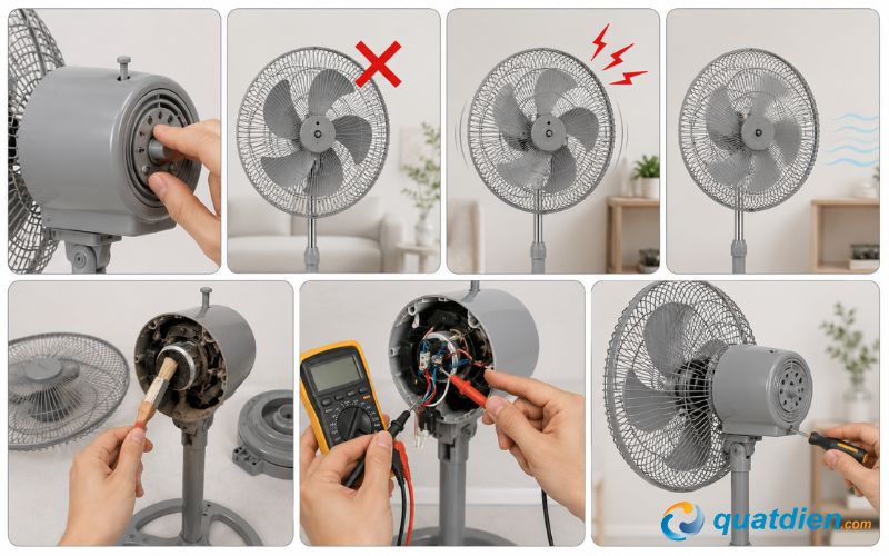Các trường hợp lỗi phải tháo quạt