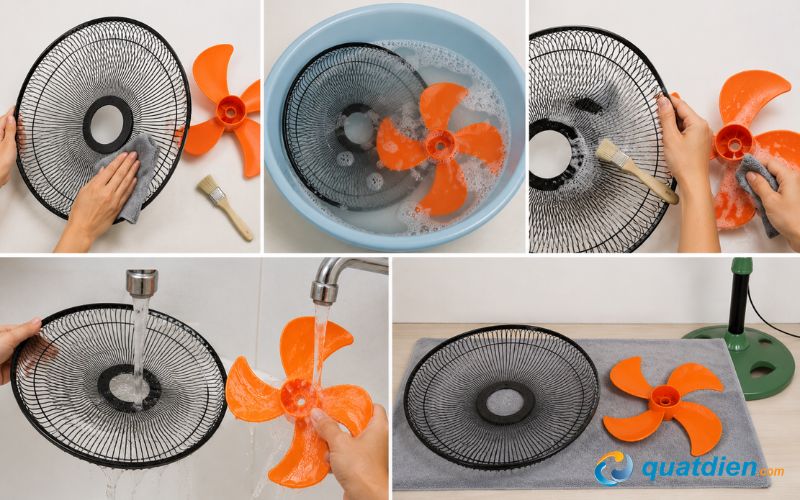 Cách vệ sinh lồng quạt và cánh quạt Asia