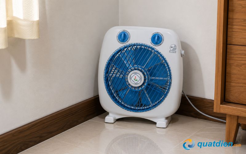 Quạt hộp trung Asia F12004 màu xanh biển gọn nhẹ
