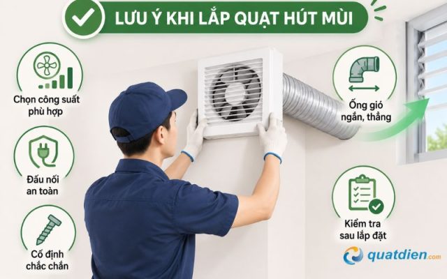Những lưu ý khi lắp quạt hút mùi đúng kỹ thuật