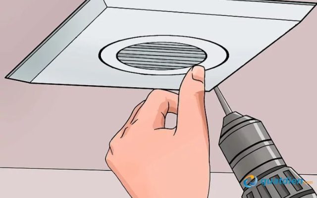 Cố định quạt hút mùi bằng ốc vít
