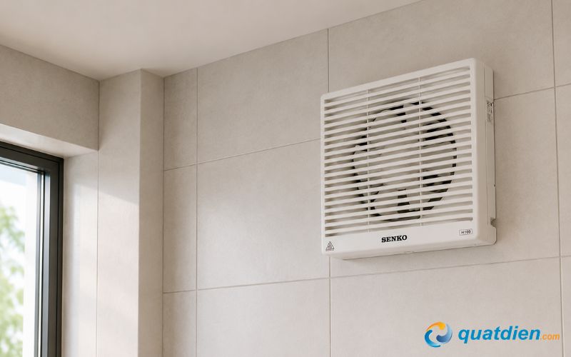 Quạt hút gắn tường một chiều hút khí từ phòng ra ngoài