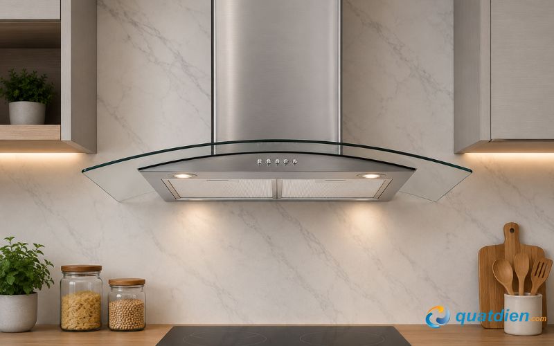 Quạt hút mùi Kangaroo KG538 có công suất hút mạnh, hỗ trợ khử mùi nhanh và tăng tính thẩm mỹ