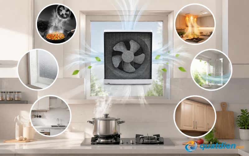 Đặc điểm nổi bật của quạt hút trong không gian nấu nướng