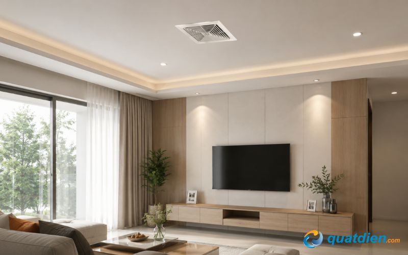 Quạt hút âm trần giúp không gian luôn thông thoáng