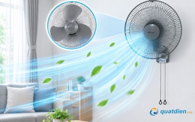 Quạt treo tường Chinghai W613 công suất 49W sải cánh 35cm