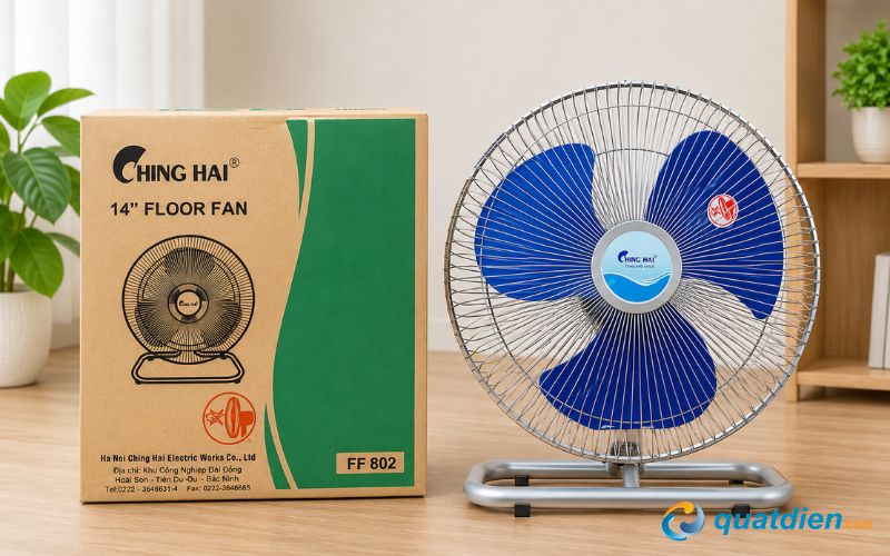 Mua Quạt sàn Chinghai FF802 3 cánh xanh 49W tại QuatDien.com