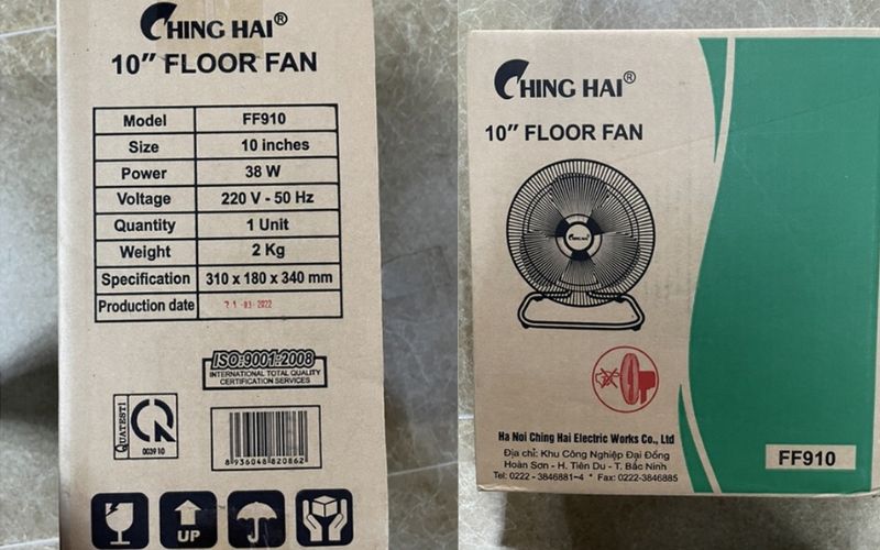Mua quạt sàn Chinghai FF910 38W tại địa chỉ QuatDien.com