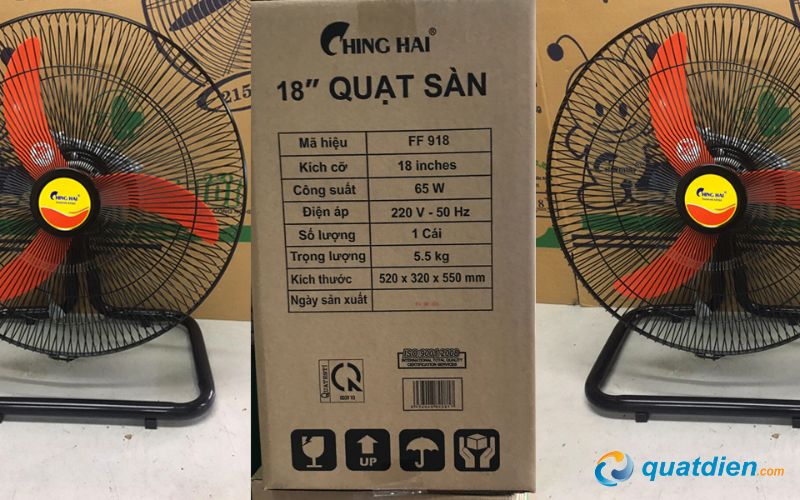 Công suất 65W, tạo luồng gió phù hợp