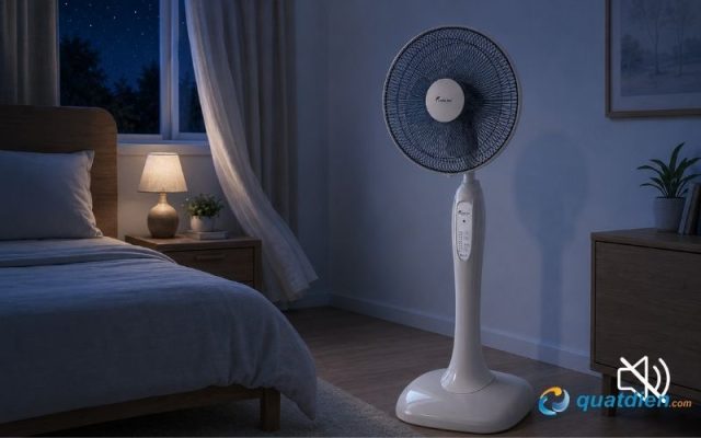 Quạt đứng Chinghai HS916A vận hành êm trong phòng ngủ