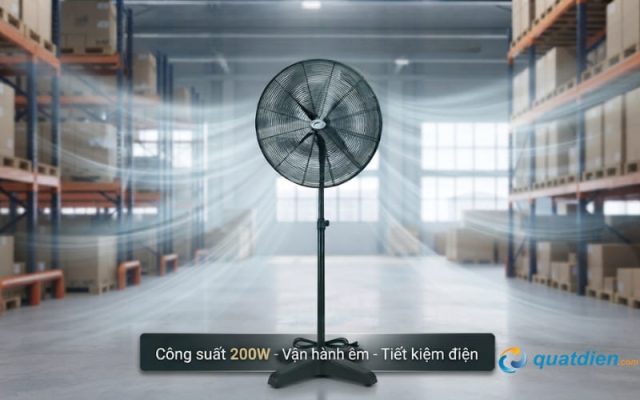 Quạt đứng công nghiệp Chinghai HS28-ĐN3T 200W - Tạo ra luồng gió nhanh