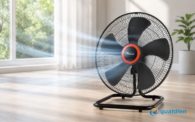 Quạt sàn Chinghai FF917 5 cánh tạo luồng gió mạnh với công suất 75W