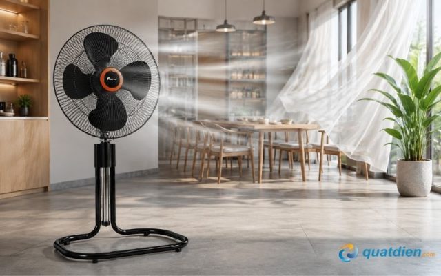 Quạt sàn rút Chinghai FF2318 công suất 108W tạo luồng gió mạnh cho không gian rộng