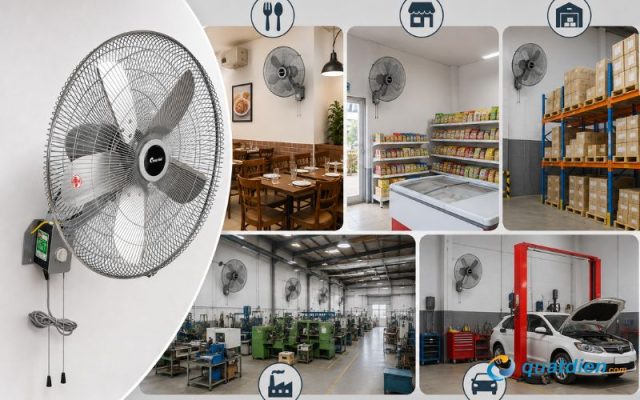 Quạt được thiết ké phù hợp với nhiều loại không gian