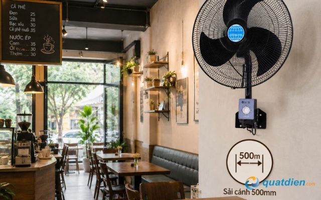 Quạt treo tường Chinghai W20B có công suất lớn 132W