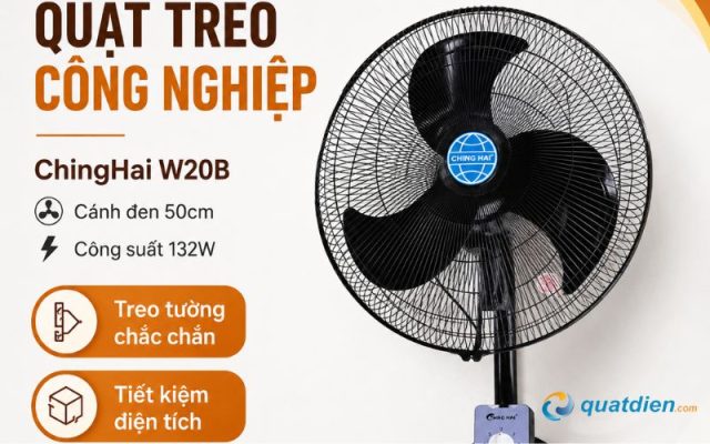 Quạt treo tường Chinghai W20B phù hợp với nhiều khách hàng khác nhau