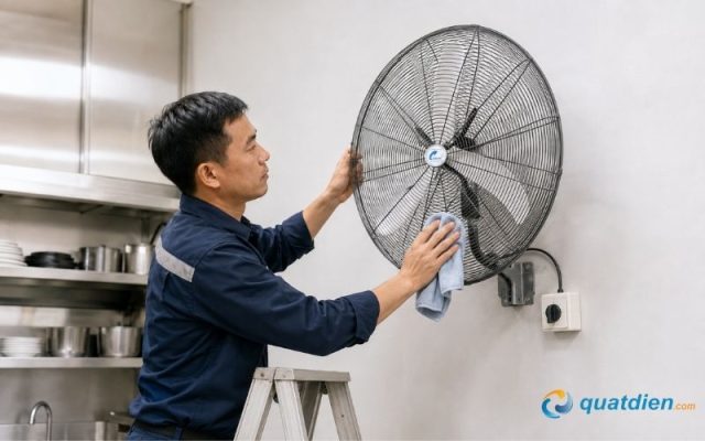 Hướng dẫn vệ sinh quạt treo tường Chinghai W24-3T an toàn