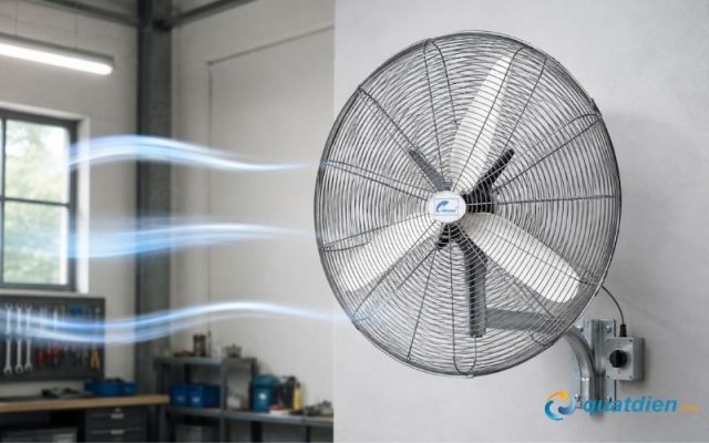 Quạt treo tường Chinghai W24-3T có ba tốc độ gió
