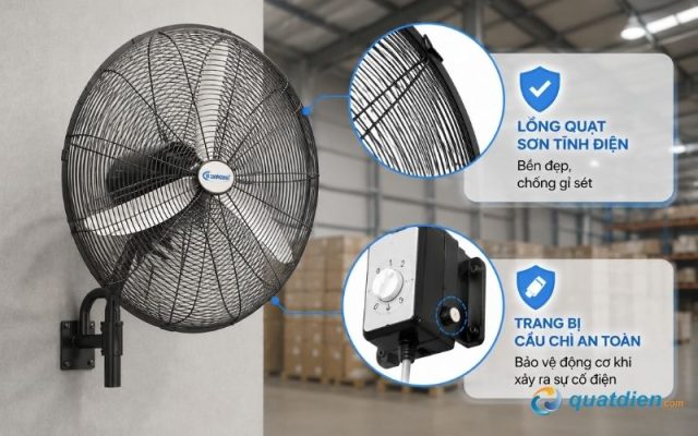 Thiết kế quạt nhằm bảo đảm sự an toàn cho người dùng