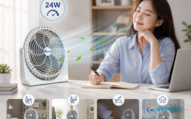 Quạt hộp Chinghai HD606 nhỏ 24W với thiết kế nhỏ gọn