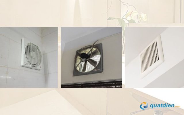 Vị trí lắp đặt khác nhau của quạt thông gió