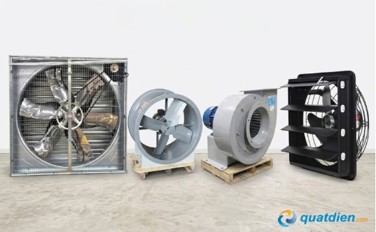 Một số mẫu quạt thông gió có thương hiệu được sử dụng dụng nhiều