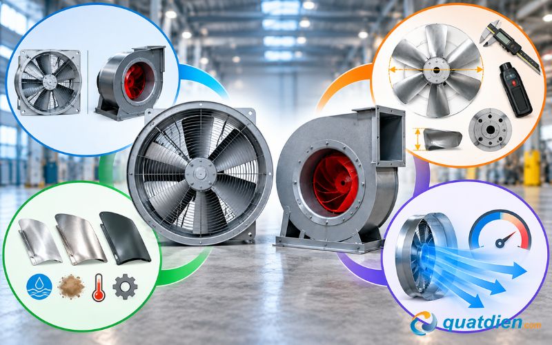 Kinh nghiệm chọn cánh quạt hút công nghiệp đúng nhu cầu
