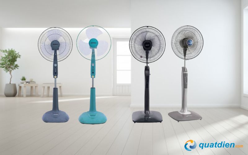 Quạt đứng có thiết kế đặt sàn, dễ bố trí trong nhiều không gian