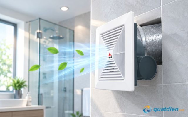 Hình ảnh thực tế của quạt hút âm trần ống dẫn ngang TC-15AV4