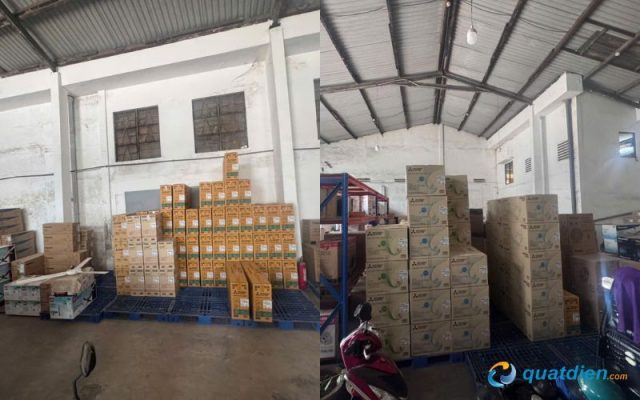Kho chứa quạt hút quạt hút gắn trần nối ống gió