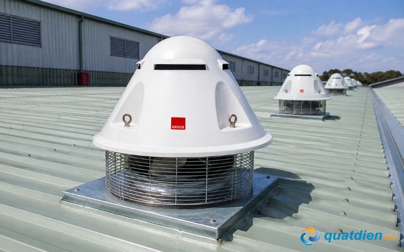 Kruger RDC 500/4P Quạt ly tâm hút mái cho nhà xưởng cần áp suất cao