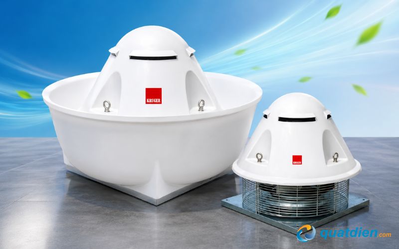 Kruger RDC 800/6P cho nhà xưởng cần lưu lượng thông gió lớn