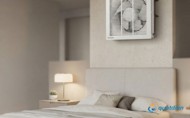 Quạt hút thông gió phòng ngủ Panasonic FV-25AL1 - hoạt động vô cùng êm ái, kết hợp màn che