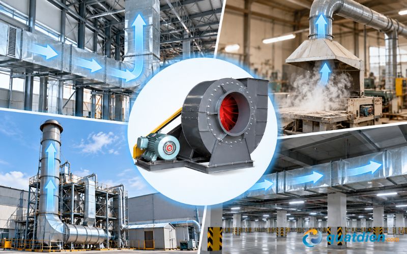 Vị trí sử dụng quạt hút ly tâm phù hợp nhất