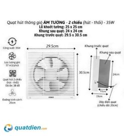 Quạt hút gắn tường 2 chiều Senko H200