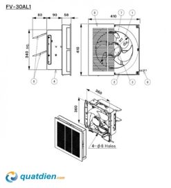 Thông số quạt hút gắn tường Panasonic FV-30AL1