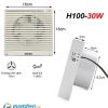 Quạt hút gắn tường Senko H100