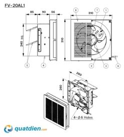 quạt hút panasonic FV-20AL1