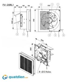 Quạt hút gắn tường Panasonic FV-20RL1