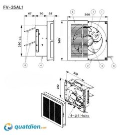 Quạt hút gắn tường Panasonic FV-25RL1